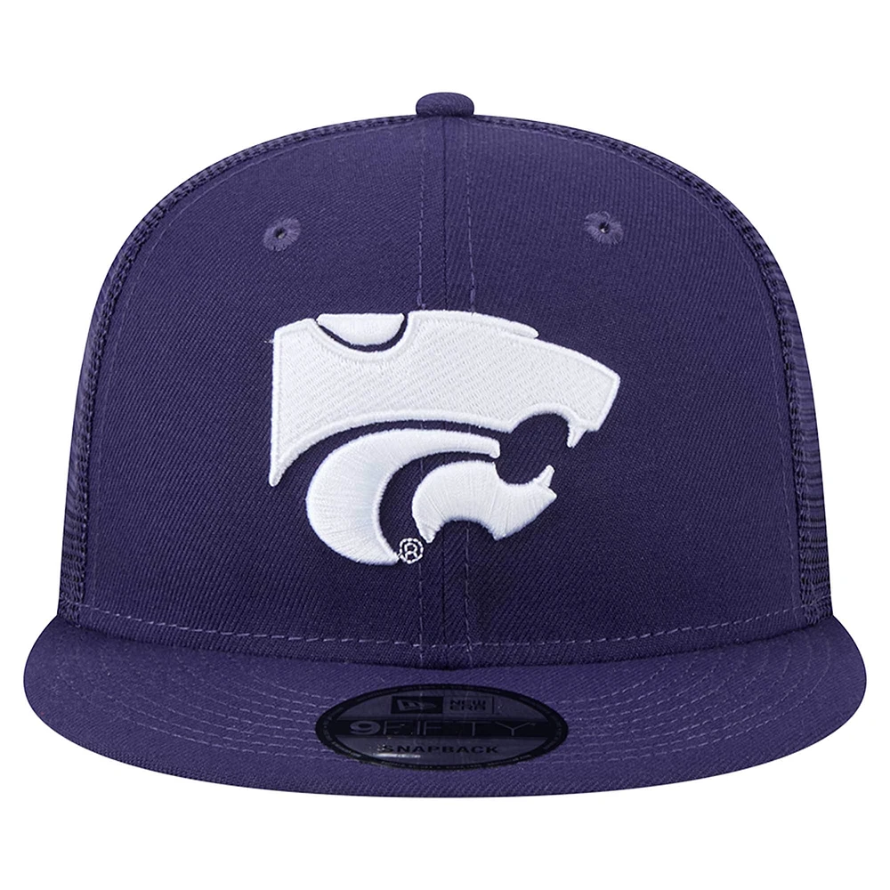 Casquette snapback 9FIFTY Trucker pour homme New Era violet Kansas State Wildcats