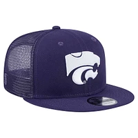 Casquette snapback 9FIFTY Trucker pour homme New Era violet Kansas State Wildcats