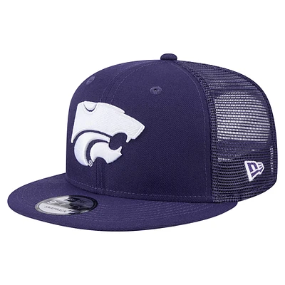 Men's New Era Purple Kansas State Wildcats 9FIFTY Trucker Snapback Hat