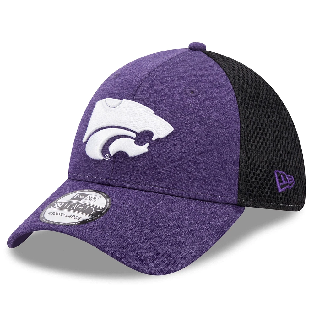 Casquette flexible violette Shadowed Neo 39THIRTY des Kansas State Wildcats New Era pour hommes