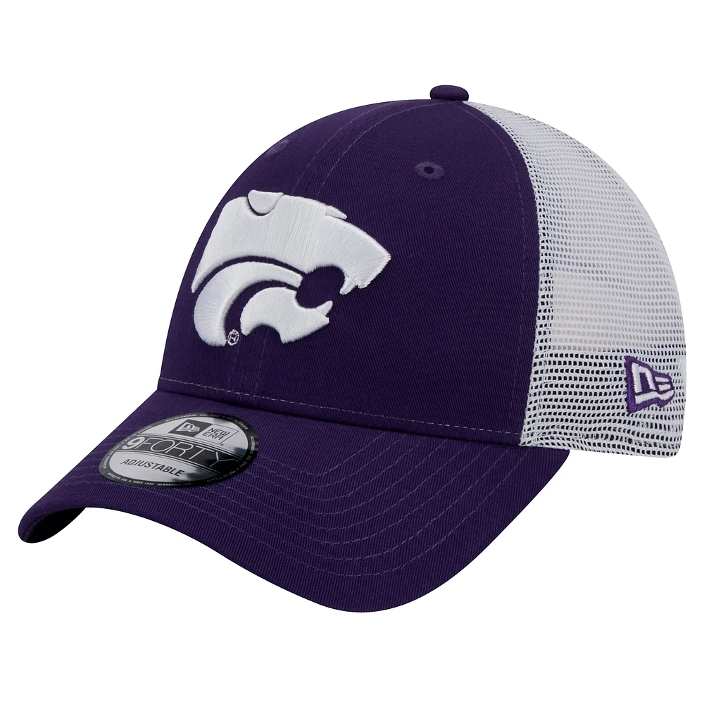 Casquette ajustable 9FORTY Kansas State Wildcats de New Era pour homme, violet