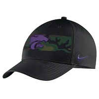 Casquette réglable Nike Black Kansas State Wildcats Military Pack Camo Legacy91 pour hommes