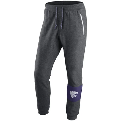 Men's Nike Charcoal Kansas State Wildcats Stadium AV15 Fleece Pants