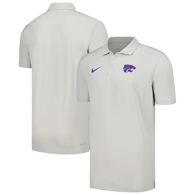 Polo Nike pour hommes, gris, Kansas State Wildcats Sideline Performance