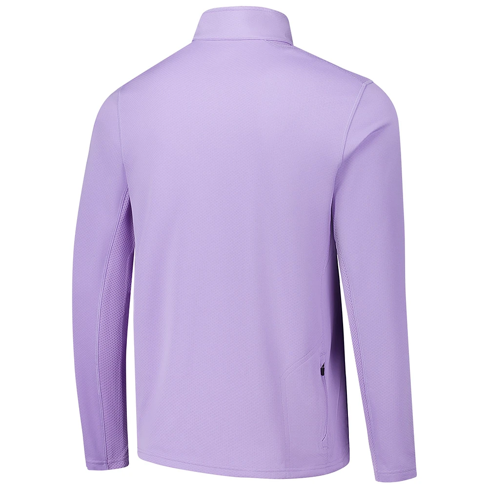 Men's Nike Lavender Kansas State Wildcats Training Performance Long Sleeve Quarter-Zip Top