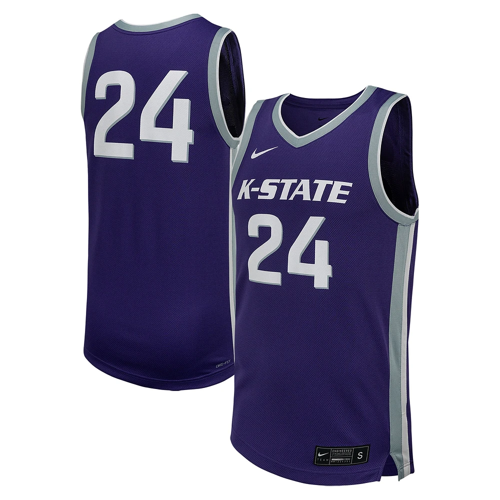 Maillot de basket-ball réplique Nike #24 violet Kansas State Wildcats pour homme