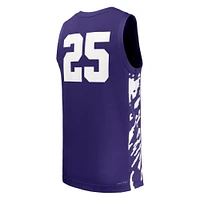 Men's Nike #25 Purple Kansas State Wildcats Replica Basketball Jersey
