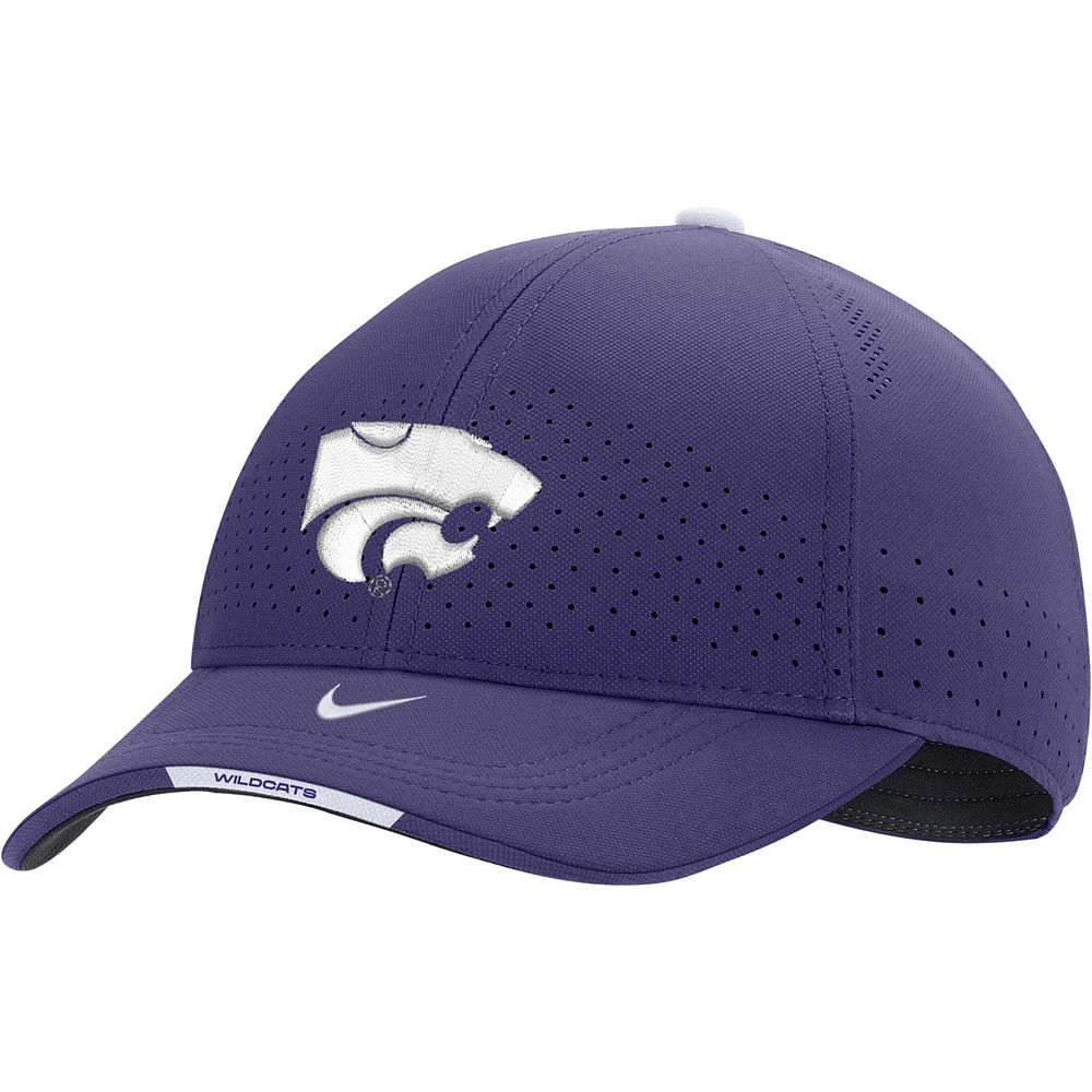 Casquette réglable pour homme Nike Kansas State Wildcats 2023 Sideline Legacy91 Performance pour homme