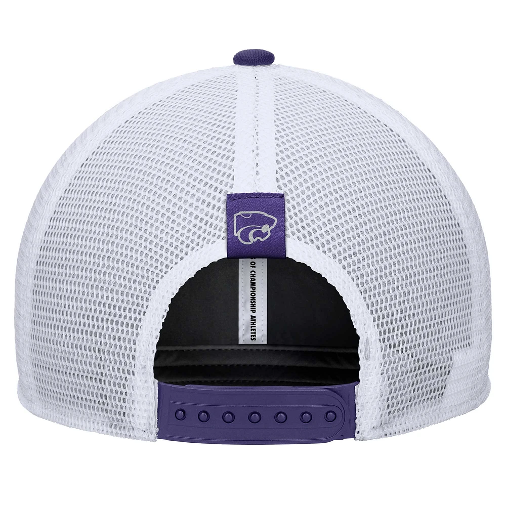 Men's Nike Purple Kansas State Wildcats 2024/25 Sideline Rise Trucker Adjustable Hat