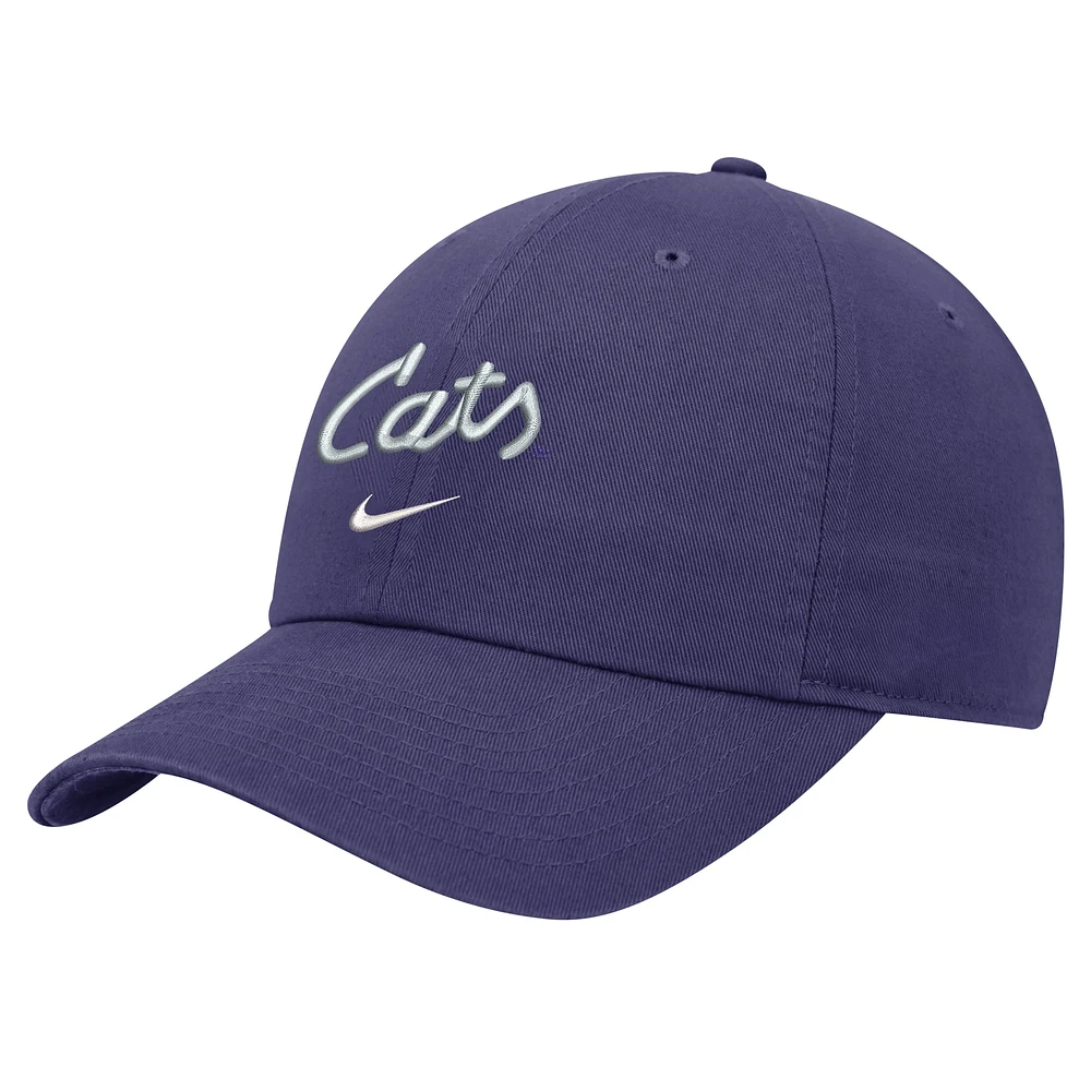 Casquette réglable violet Kansas State Wildcats 2024 Sideline Club pour homme