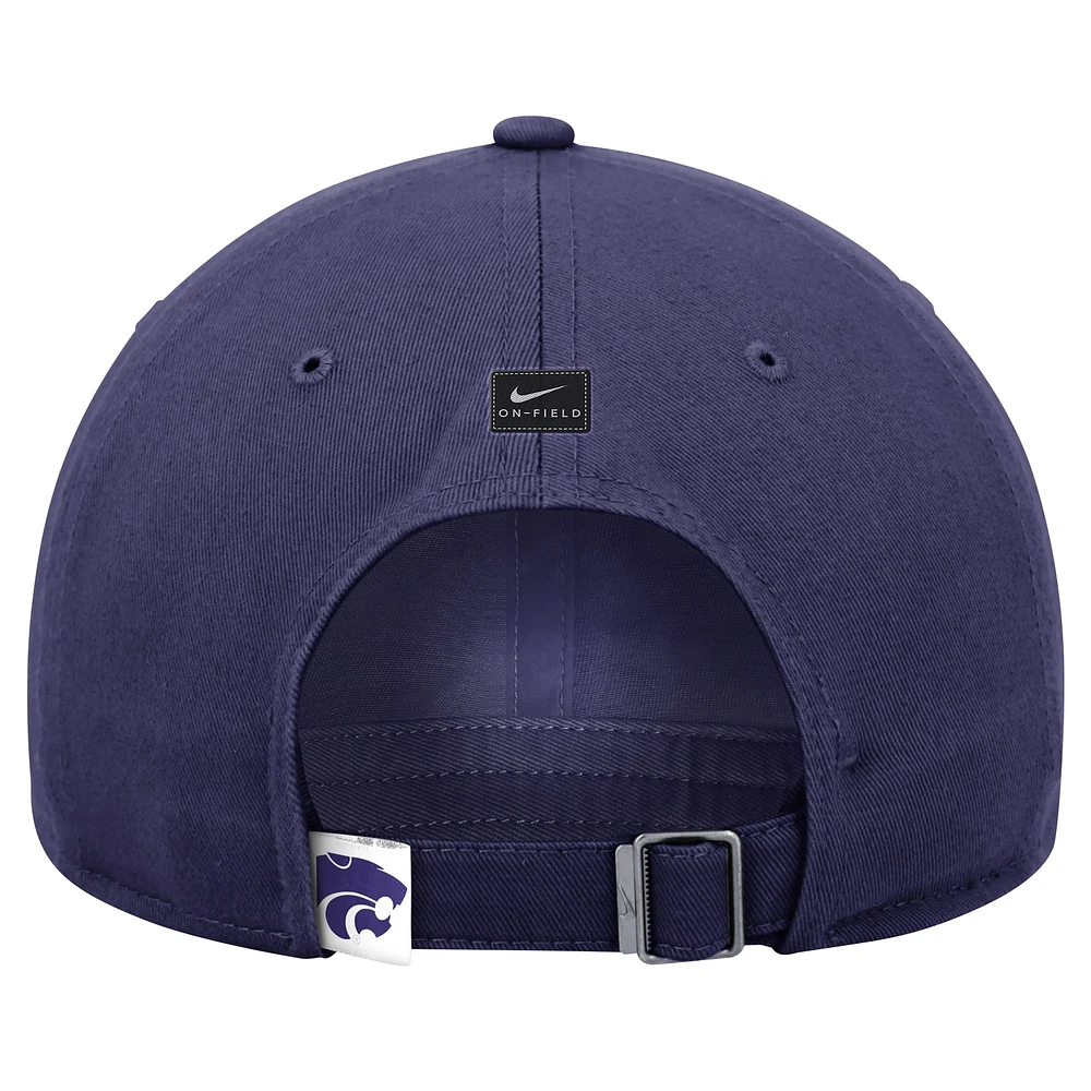 Casquette réglable violet Kansas State Wildcats 2024 Sideline Club pour homme