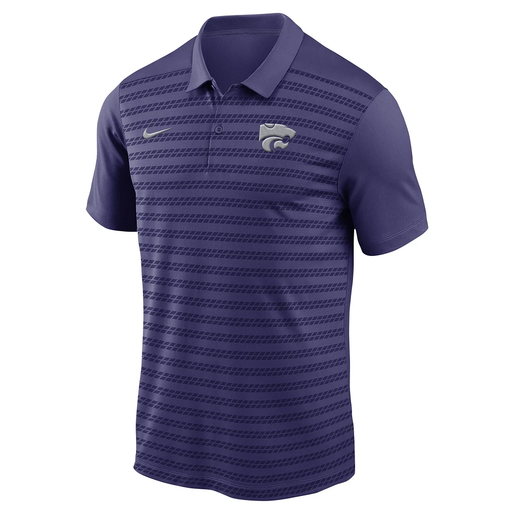 Polo de performance Nike Kansas State Wildcats 2024 Sideline Victory Coaches pour homme, violet