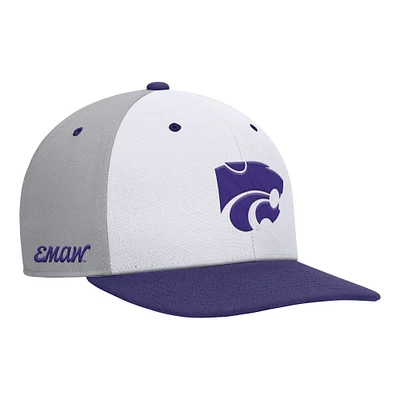 Men's Nike White/Gray Kansas State Wildcats Pro Performance Snapback Hat