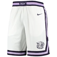 Short de basket-ball réplique Nike Kansas State Wildcats pour homme blanc