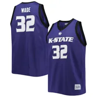 Maillot de basket-ball réplique commémorative des anciens Wildcats l'État du Kansas violet Dean Wade la marque rétro originale pour hommes