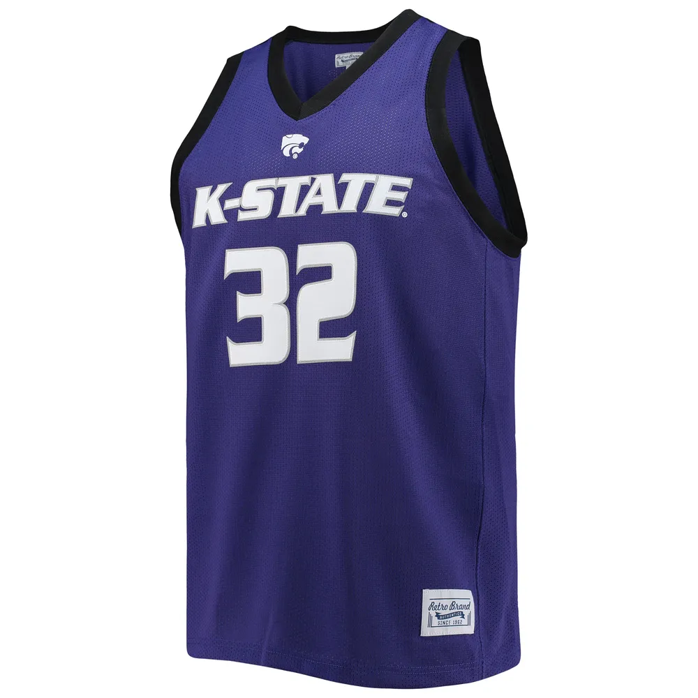 Maillot de basket-ball réplique commémorative des anciens Wildcats l'État du Kansas violet Dean Wade la marque rétro originale pour hommes