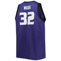 Maillot de basket-ball réplique commémorative des anciens Wildcats l'État du Kansas violet Dean Wade la marque rétro originale pour hommes