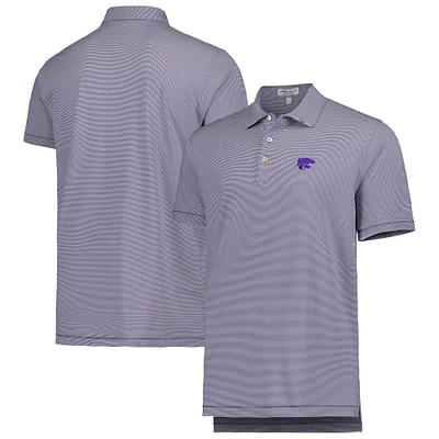 Polo Performance Peter Millar Purple State Wildcats Jubilee Stripe pour homme