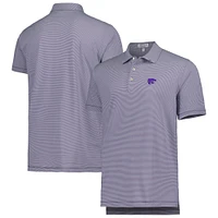 Men's Peter Millar Purple Kansas State Wildcats Jubilee Stripe Performance Polo