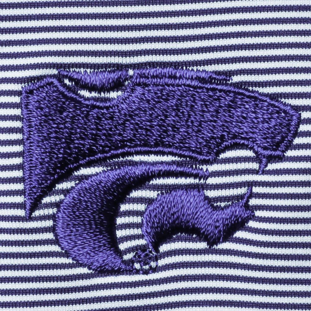 Men's Peter Millar Purple Kansas State Wildcats Jubilee Stripe Polo