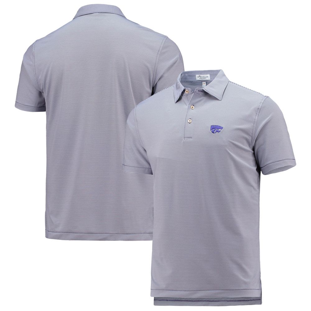 Men's Peter Millar Purple Kansas State Wildcats Jubilee Stripe Polo