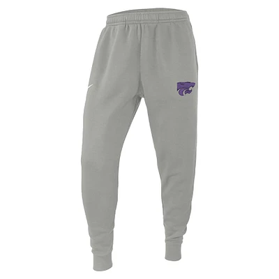 Men's Pewter Kansas State Wildcats Changeover Club Fleece Jogger Pants