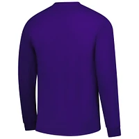 T-shirt violet à manches longues pour homme avec logo des Wildcats du Kansas State