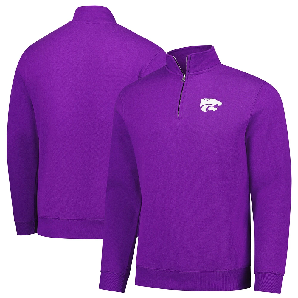 Pull zippé en polaire premium violet Kansas State Wildcats pour homme