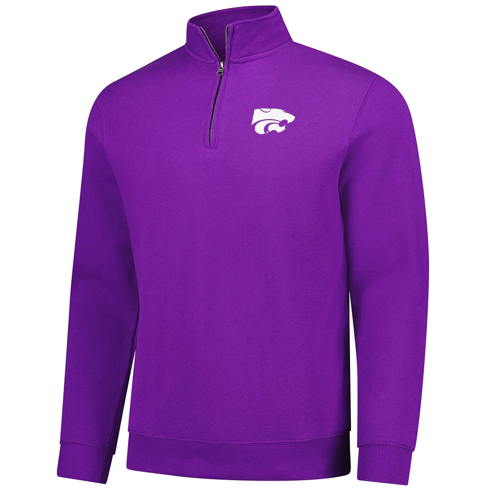 Pull zippé en polaire premium violet Kansas State Wildcats pour homme