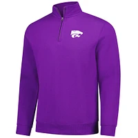 Pull zippé en polaire premium violet Kansas State Wildcats pour homme