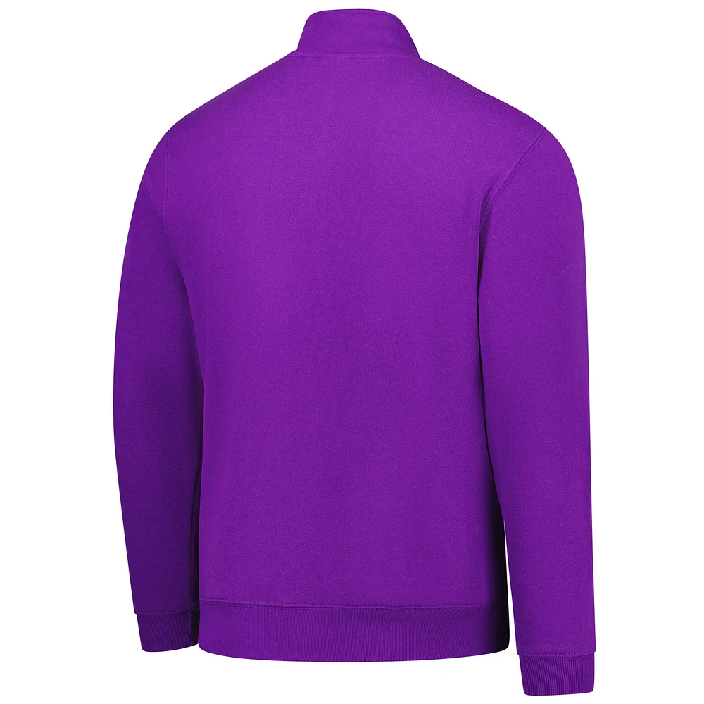 Pull zippé en polaire premium violet Kansas State Wildcats pour homme