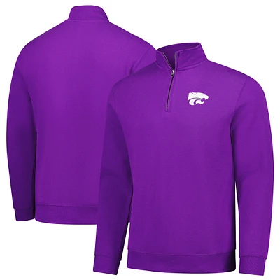 Pull zippé en polaire premium violet Kansas State Wildcats pour homme