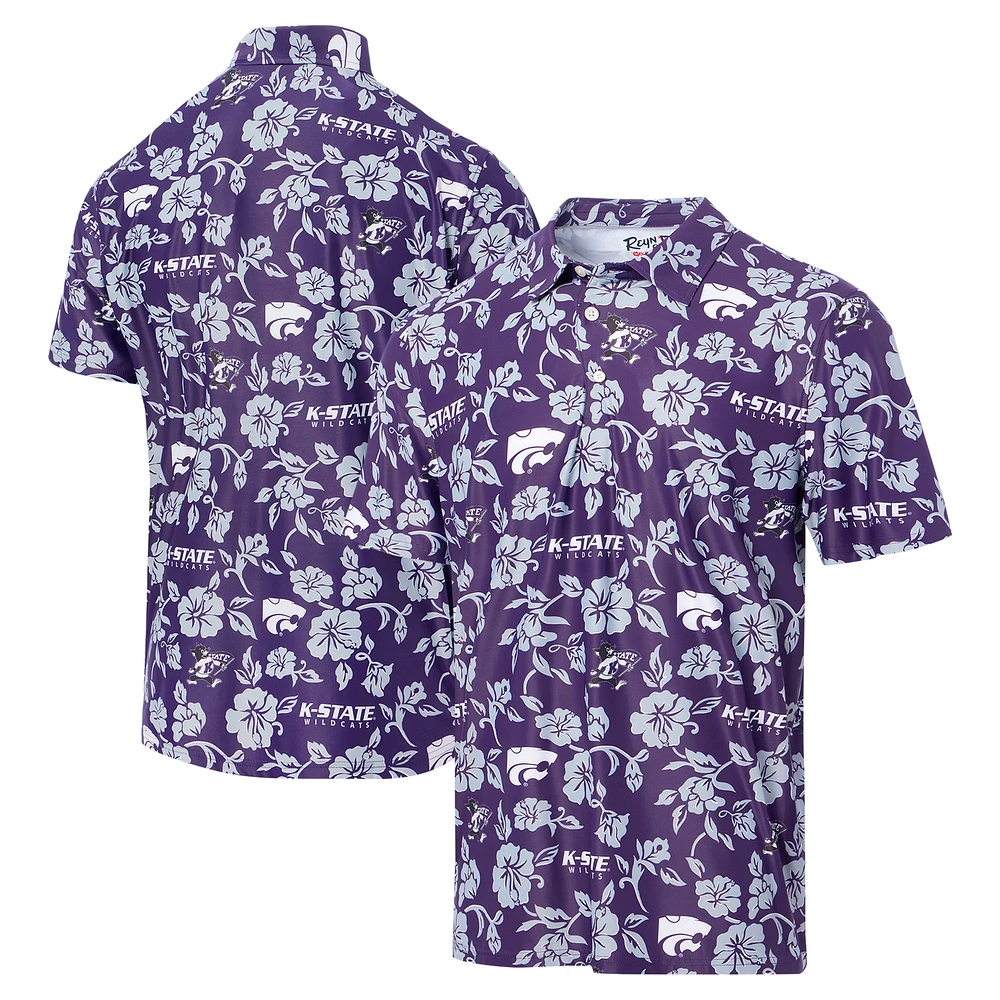 Polo de performance Reyn Spooner violet pour hommes des Wildcats l'État du Kansas