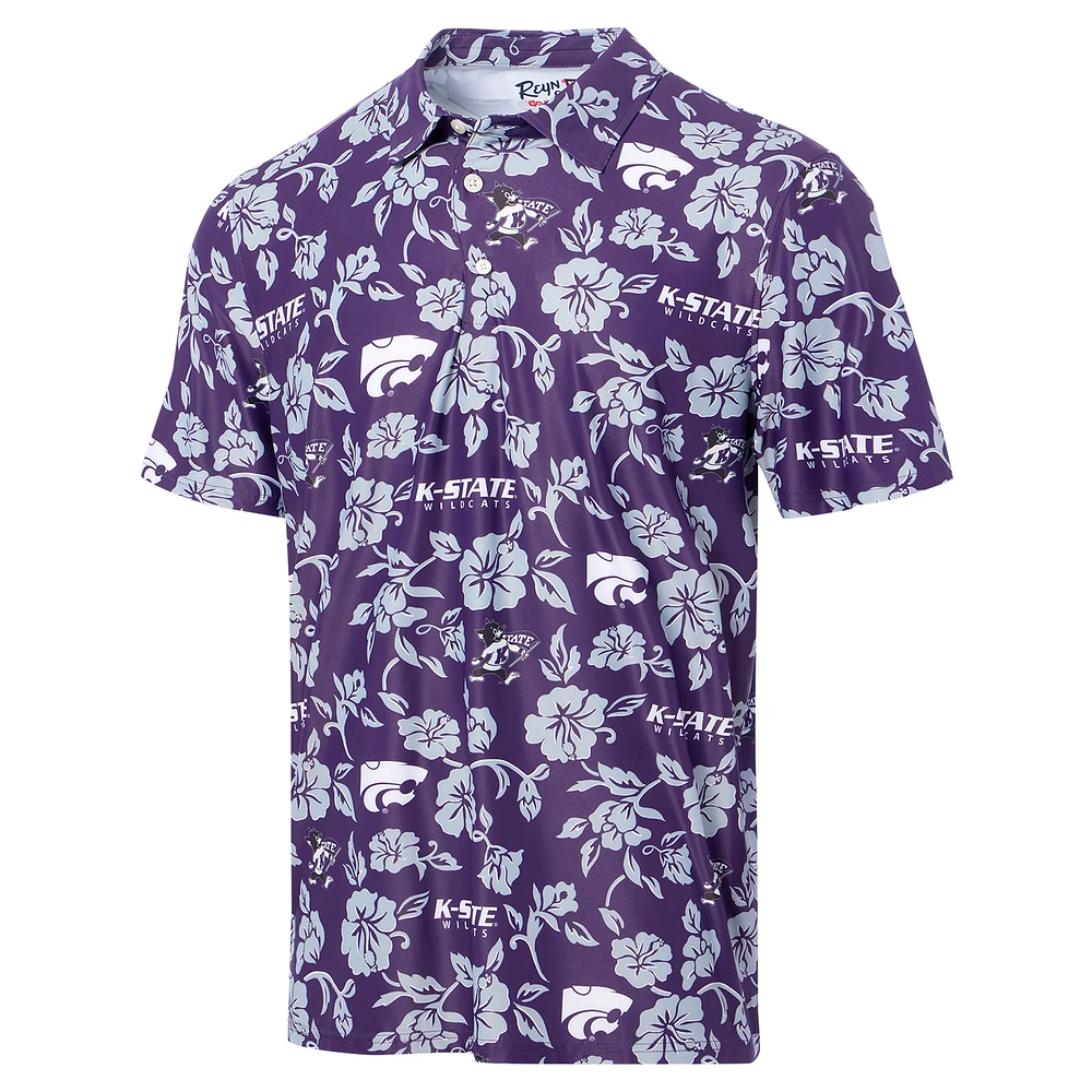 Polo de performance Reyn Spooner violet pour hommes des Wildcats l'État du Kansas