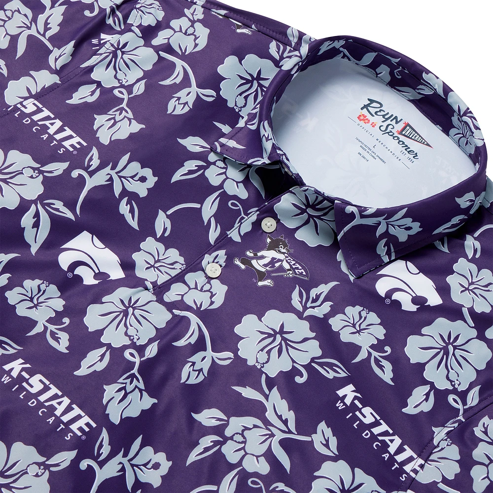 Polo de performance Reyn Spooner violet pour hommes des Wildcats l'État du Kansas