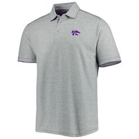 Men's Tommy Bahama Heathered Gray Kansas State Wildcats IslandZone Tailgater Polo