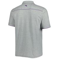 Men's Tommy Bahama Heathered Gray Kansas State Wildcats IslandZone Tailgater Polo