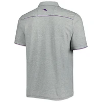 Men's Tommy Bahama Heathered Gray Kansas State Wildcats IslandZone Tailgater Polo