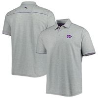 Men's Tommy Bahama Heathered Gray Kansas State Wildcats IslandZone Tailgater Polo