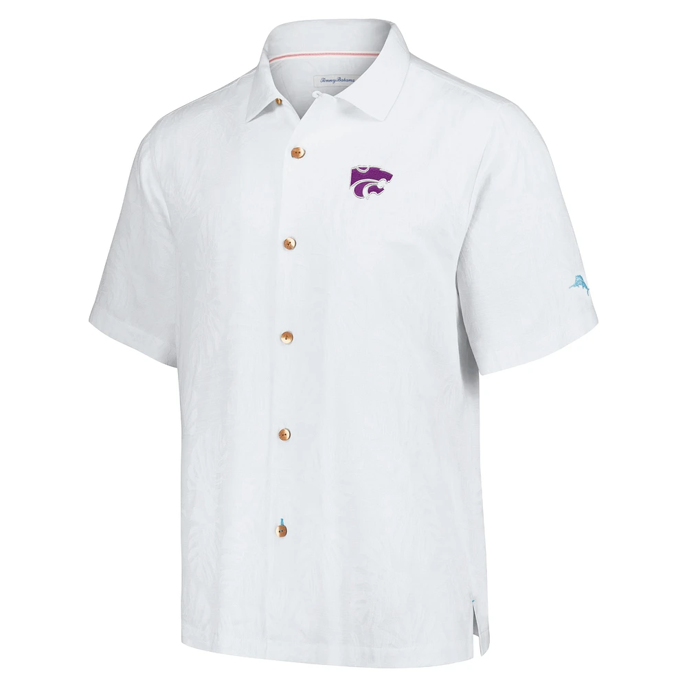 Men's Tommy Bahama White Kansas State Wildcats Castaway Game Camp Button-Up Shirt