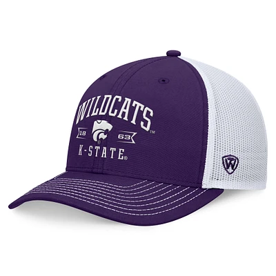 Men's Top of the World Purple Kansas State Wildcats Carson Trucker Adjustable Hat