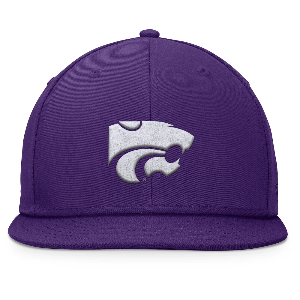 Men's Top of the World Purple Kansas State Wildcats Fundamental Snapback Hat