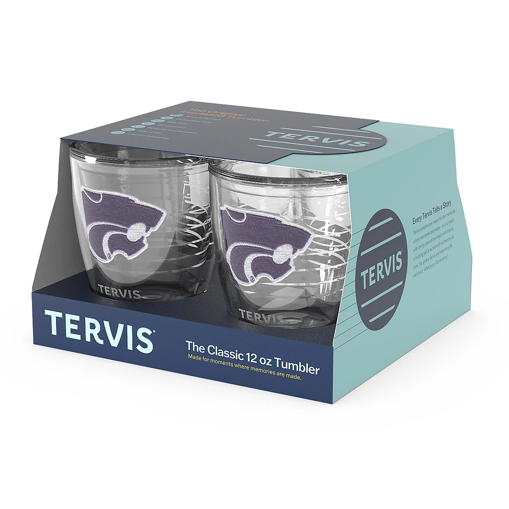 Tervis Kansas State Wildcats, paquet de 4, 12 oz. Ensemble de gobelets emblème