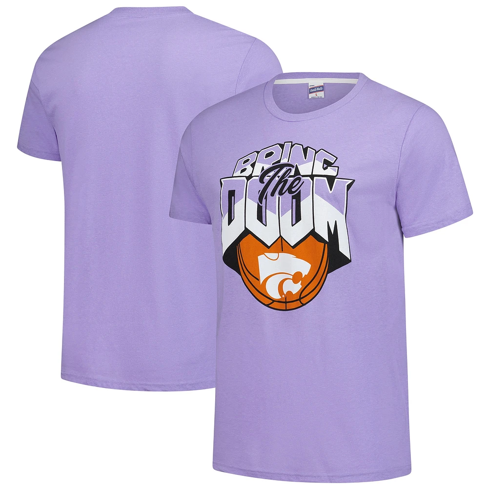 Unisex Charlie Hustle Lavender Kansas State Wildcats Bring the Doom Tri-Blend T-Shirt