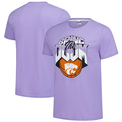 Unisex Charlie Hustle  Lavender Kansas State Wildcats Bring the Doom Tri-Blend T-Shirt