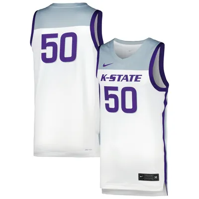 Maillot de basketball unisexe Nike Kansas State Wildcats Replica Blanc