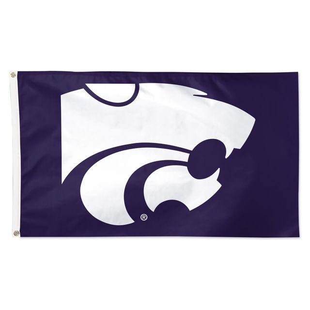 WinCraft Kansas State Wildcats Drapeau simple face avec logo principal 3 pi x 5 pi