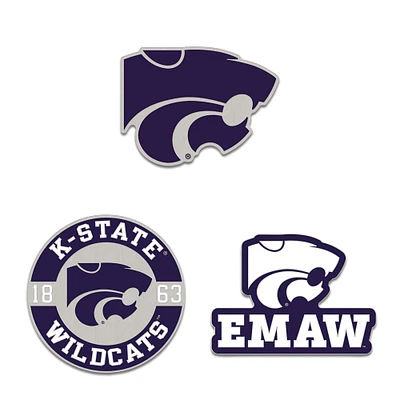 Ensemble de pin de collection en trois pièces WinCraft Kansas State Wildcats