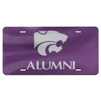 WinCraft Purple Kansas State Wildcats Alumni Laser Cut Acrylic License Plate