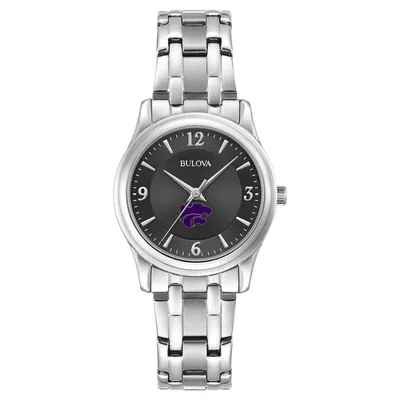 Kansas State Wildcats Bulova Women's Corporate Collection Stainless Steel Watch - Black